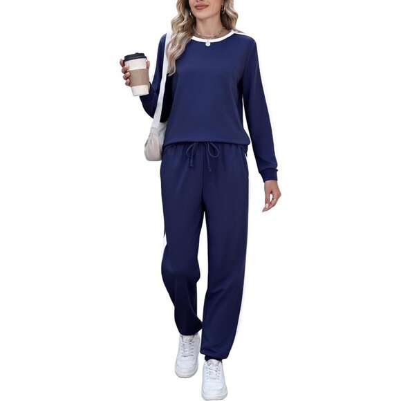 Other - Women Long Sleeve Tracksuit 2 Piece Set Cotton Polyester Spandex Lounge